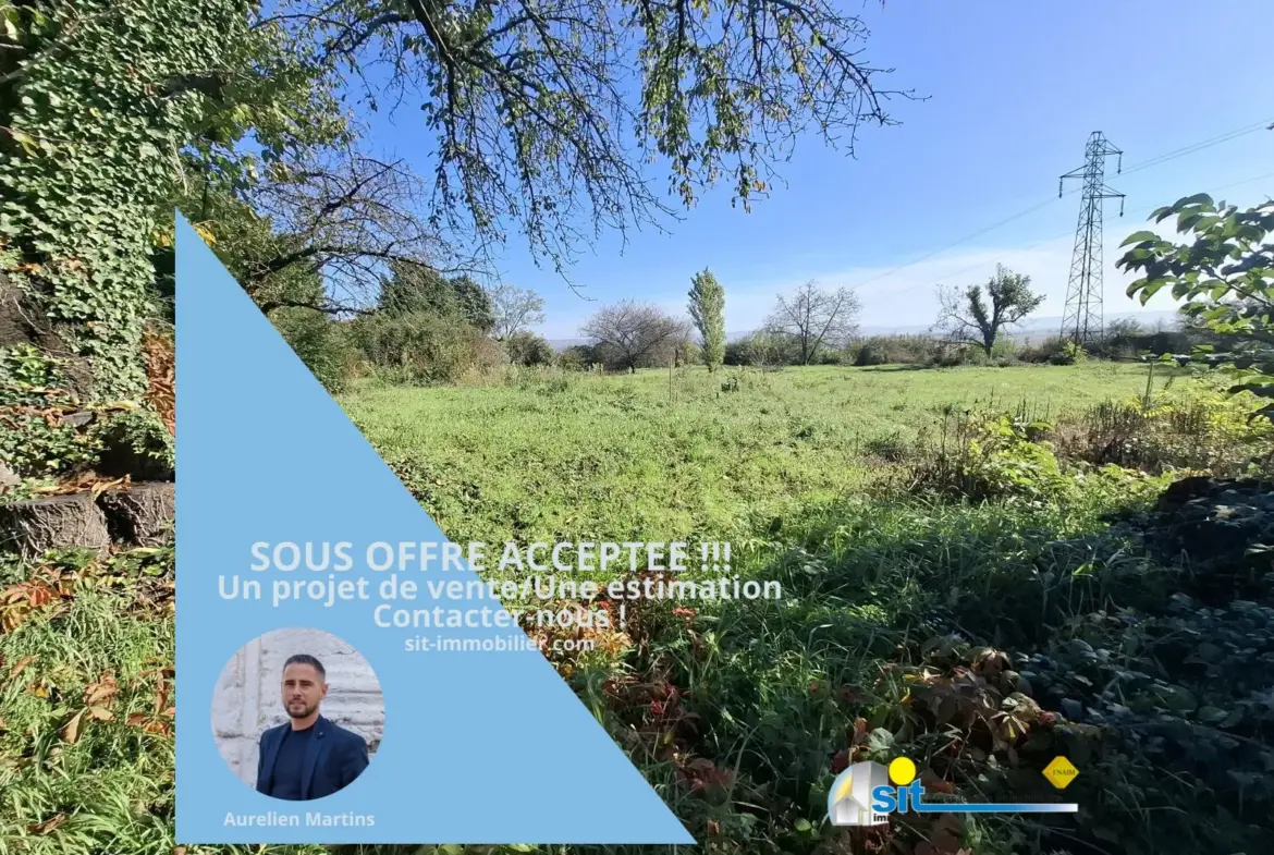 Terrain à bâtir à vendre à Saint-Prim - 700 m² avec vue dégagée 