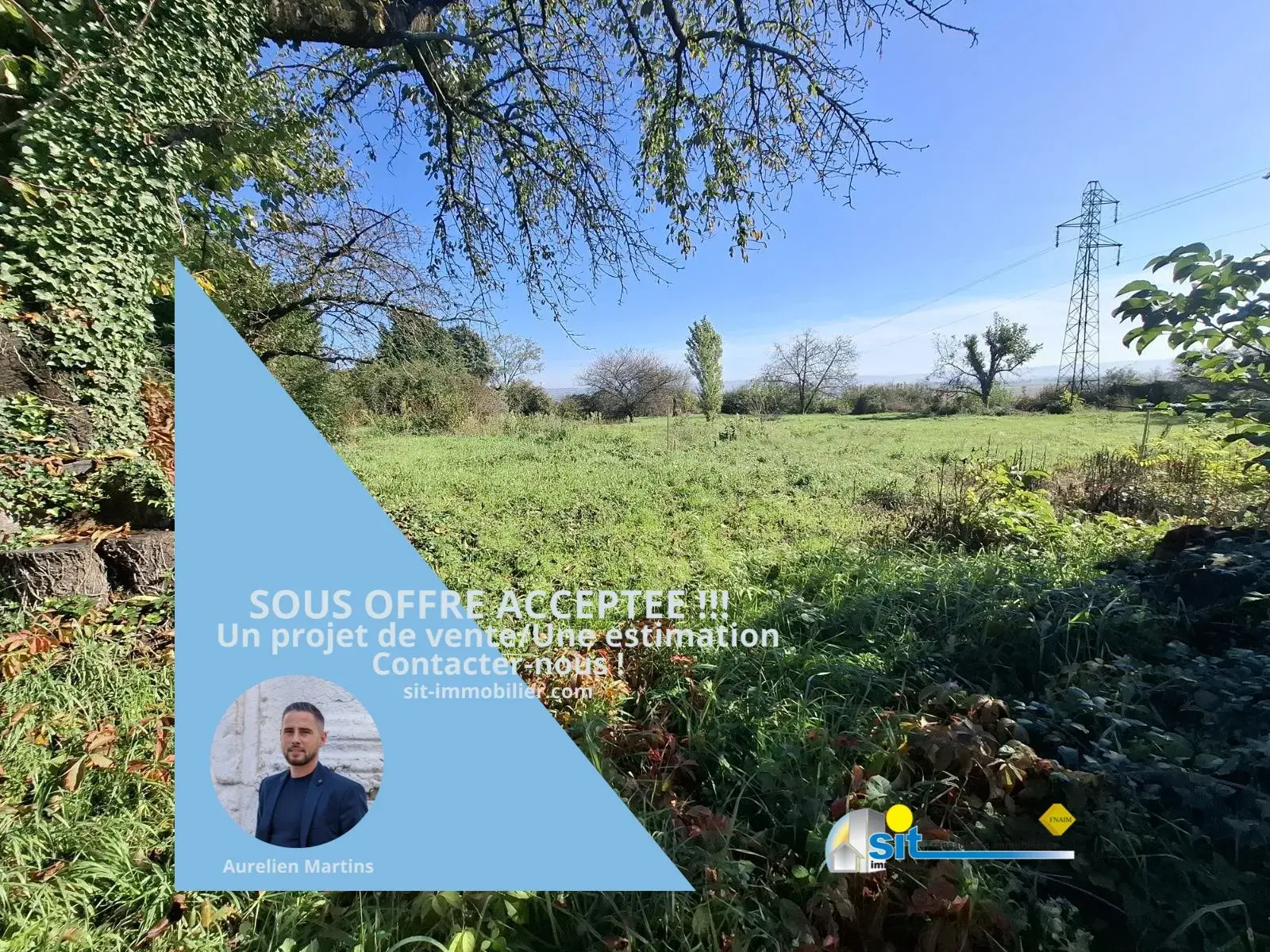 Terrain à bâtir à vendre à Saint-Prim - 700 m² avec vue dégagée 