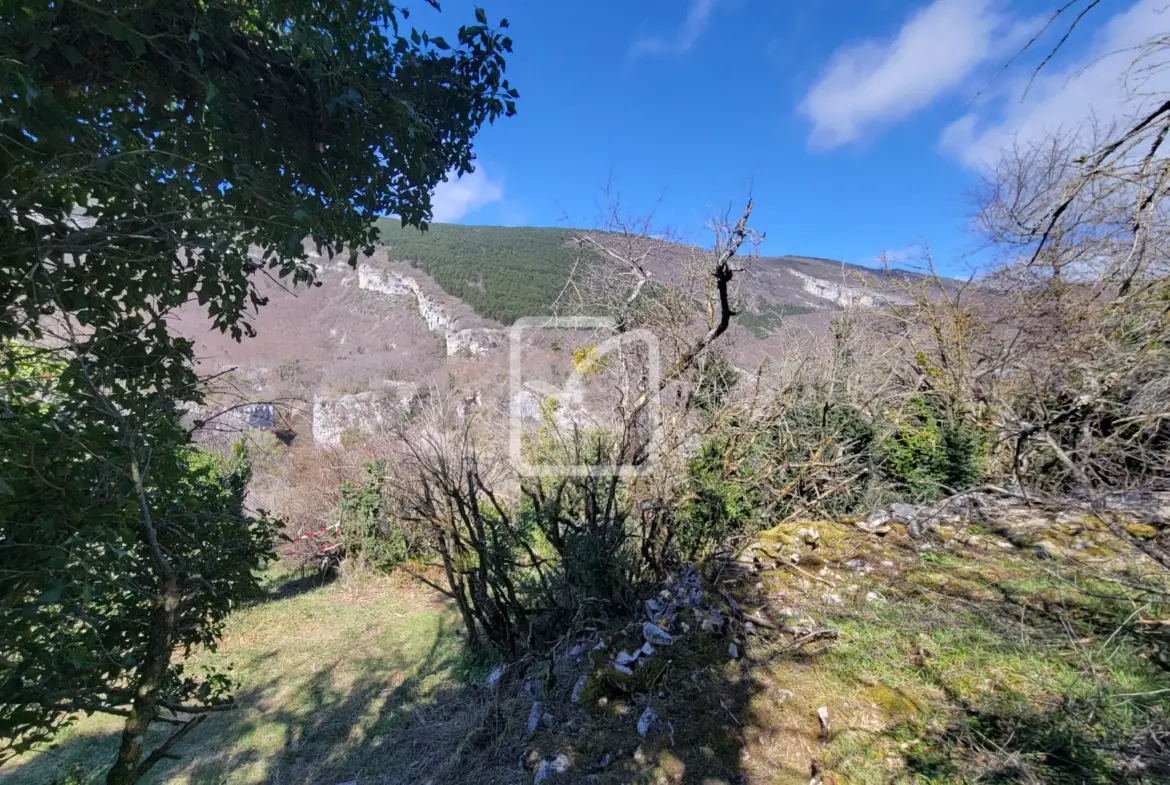 Terrain constructible avec grange et parcelles en bois près de Plan de Baix 