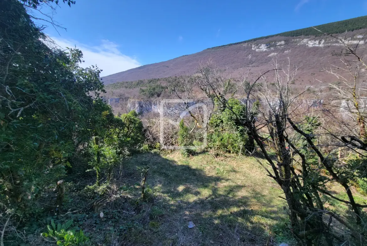 Terrain constructible avec grange et parcelles en bois près de Plan de Baix 