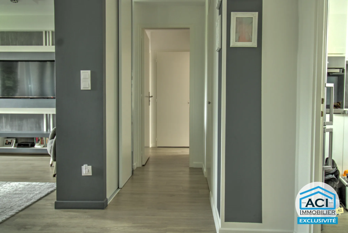 Appartement lumineux de 73 m² avec 3 chambres au centre de Saint-Priest 