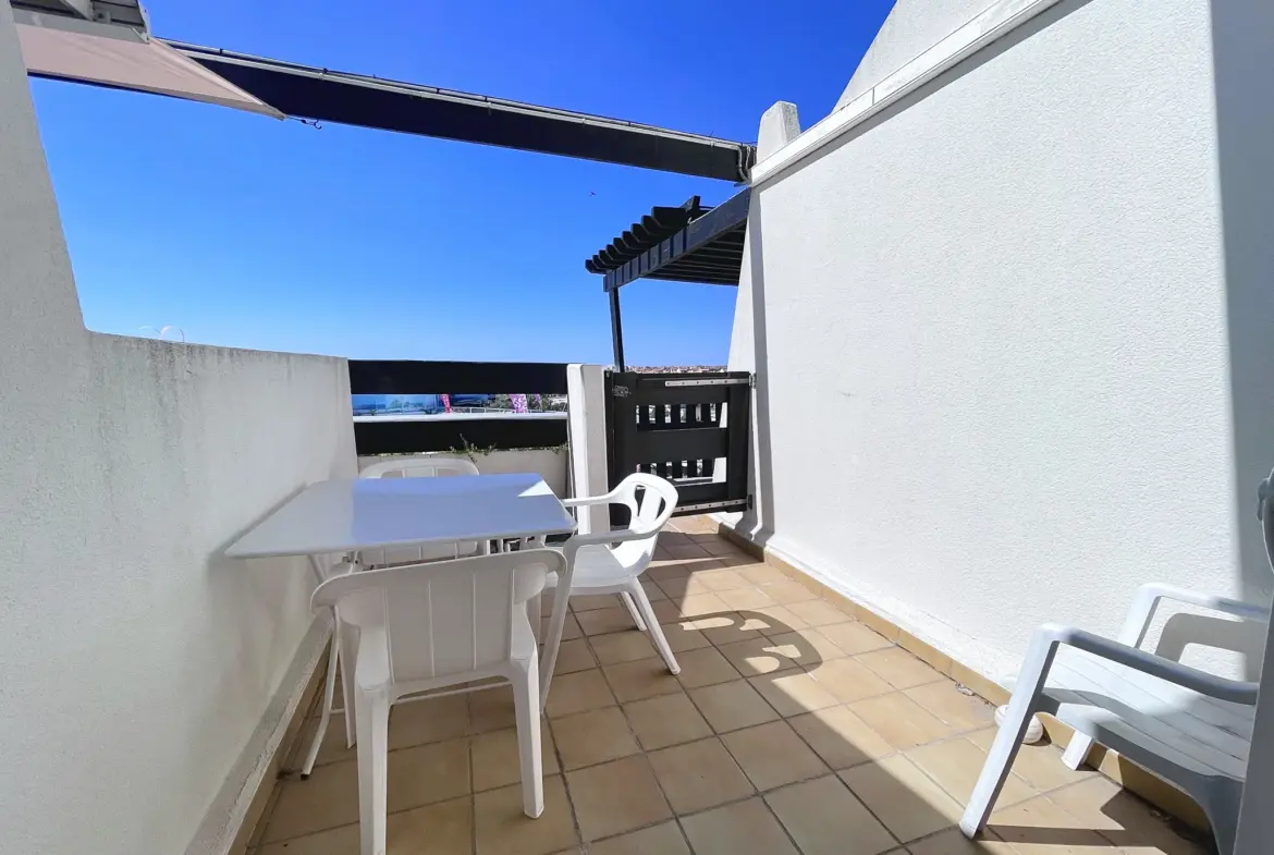 Appartement 2 pièces avec parking et vue mer au Cap d'Agde 