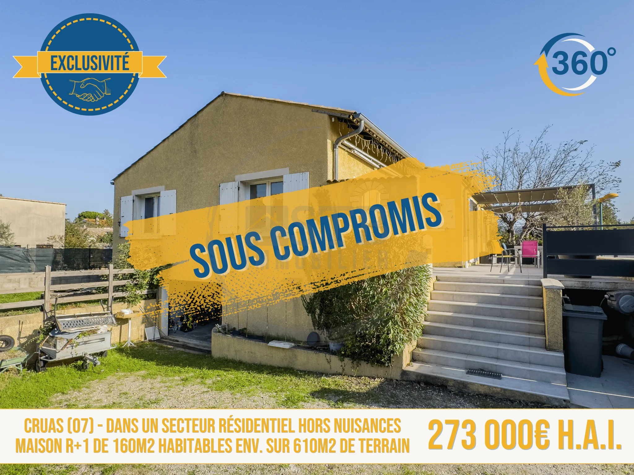 Maison R+1 avec Sous-sol à Cruas - 120 m² Habitable 