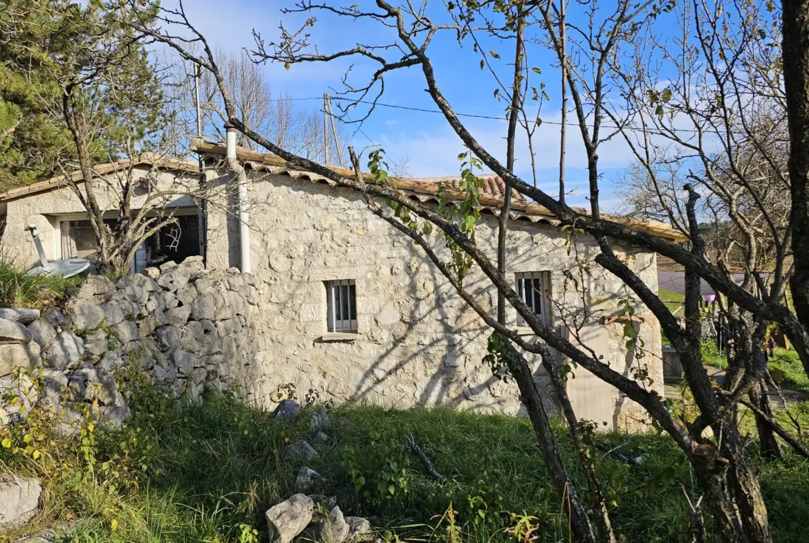 Charmante bergerie rénovée à Caussols sur 1 hectare 