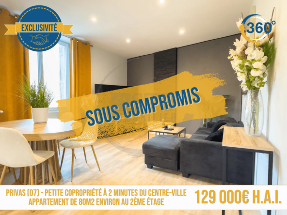 Appartement rénové de 80m² avec terrasse à Privas