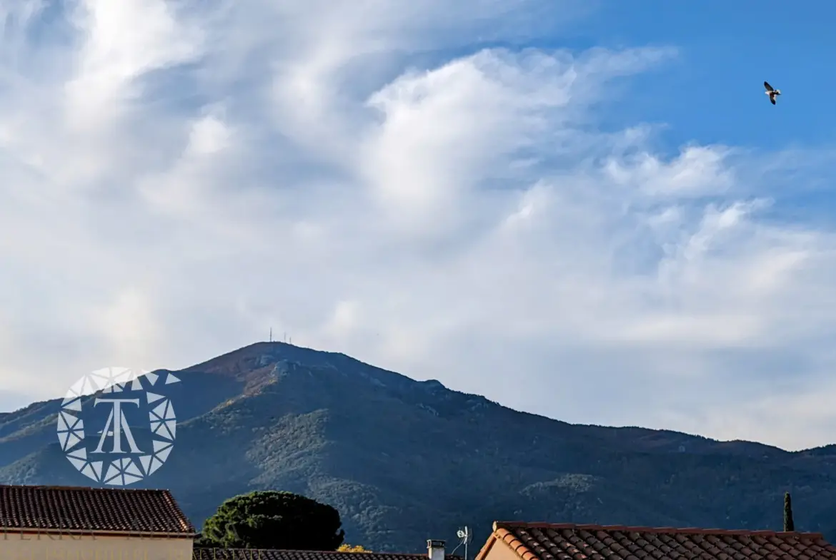 Villa plain-pied de type 4 avec vue sur les Albères à Sorede 