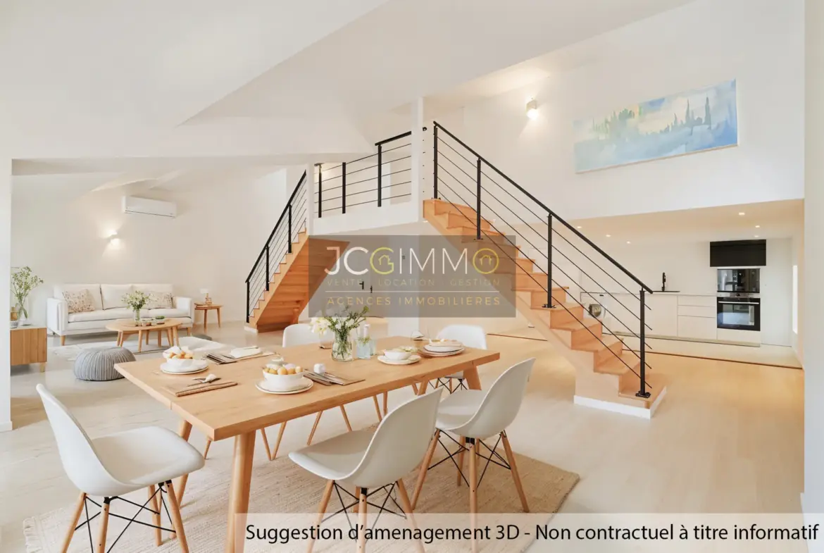 Loft duplex T4 rénové à Sollies Pont - 120 m2 