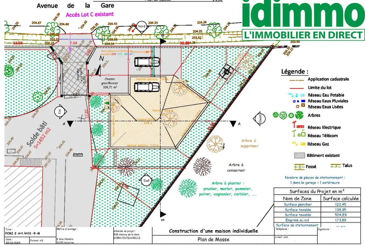 Terrain Constructible de 500 m² à Cintegabelle à Vendre 