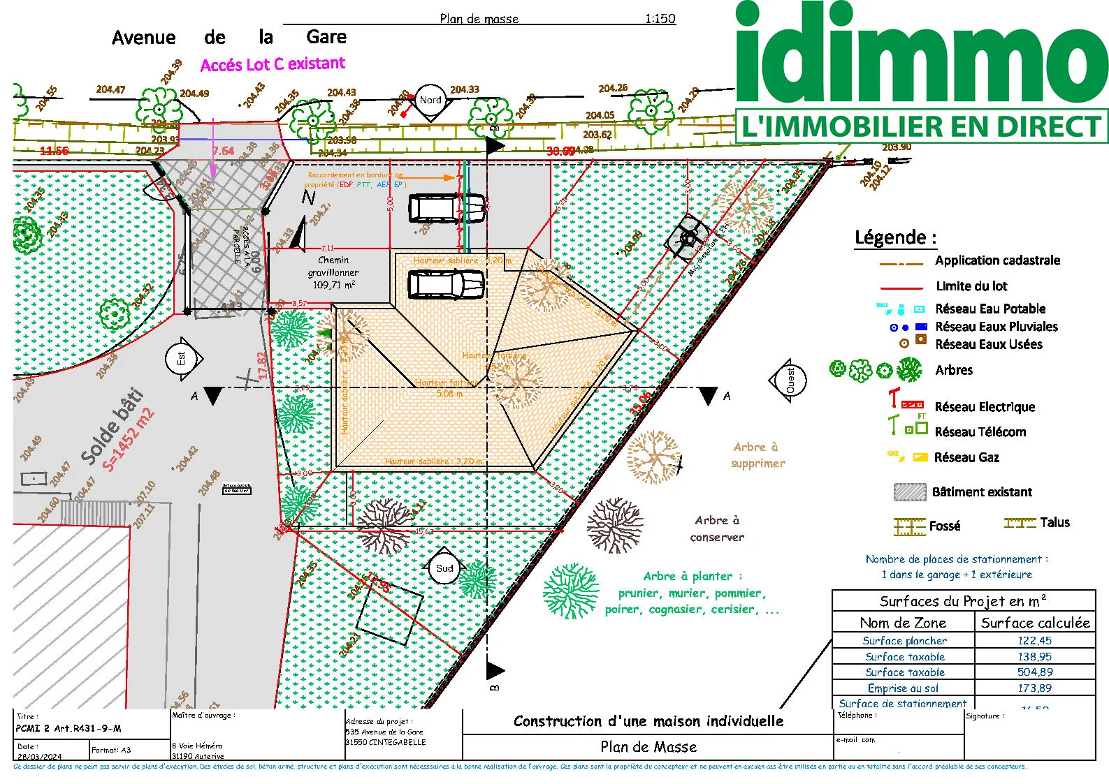 Terrain Constructible de 500 m² à Cintegabelle à Vendre 