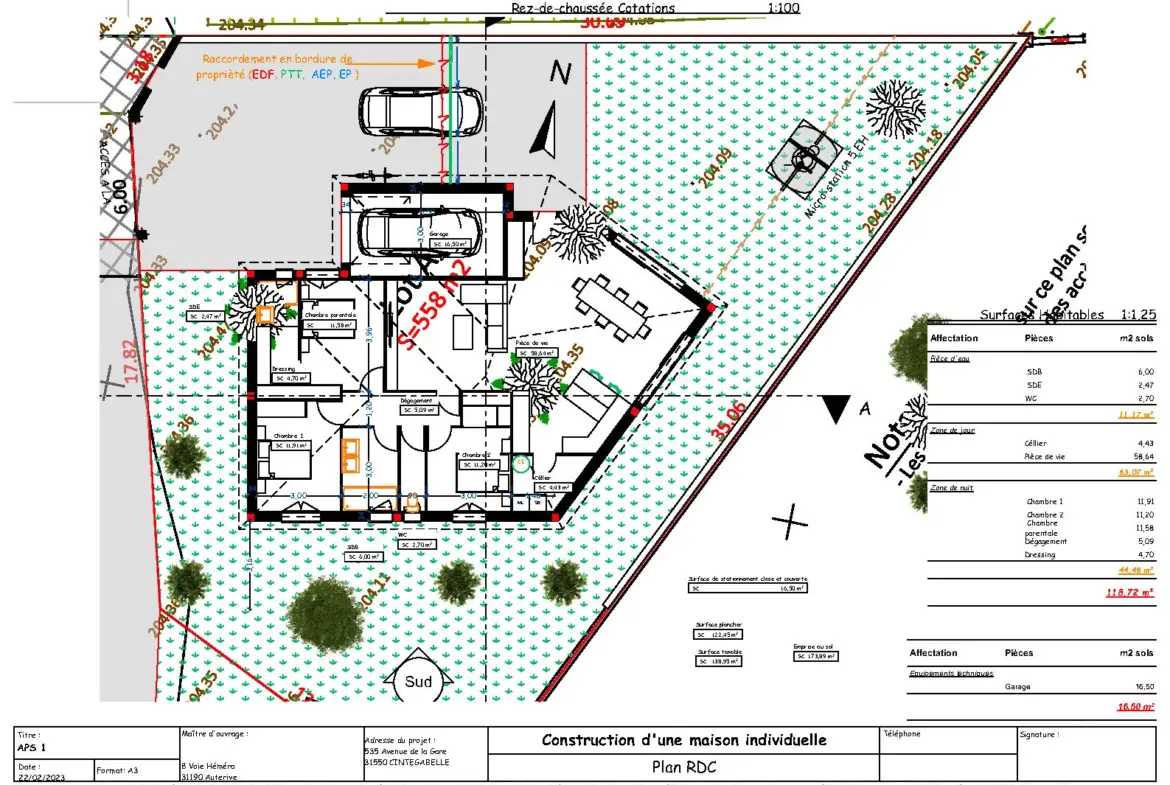 Terrain Constructible de 500 m² à Cintegabelle à Vendre 