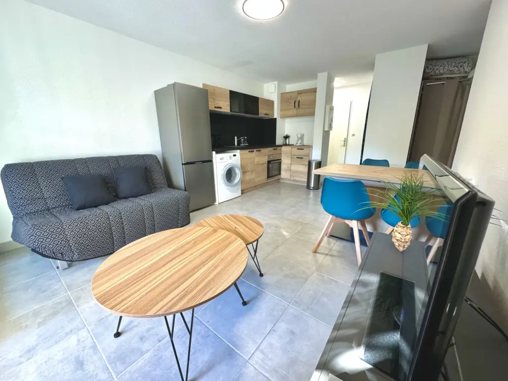 Appartement T2 cabine de 34 m² avec jardinet près de la plage