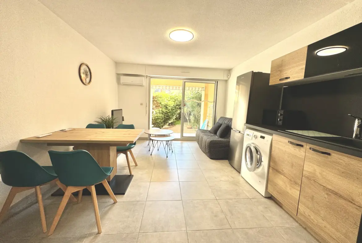 Appartement T2 cabine de 34 m² avec jardinet près de la plage 