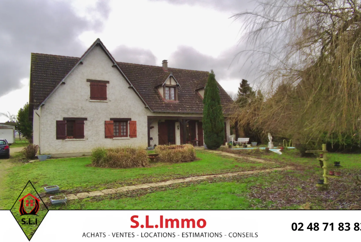 Maison de campagne unique à Massay avec jardin spacieux 