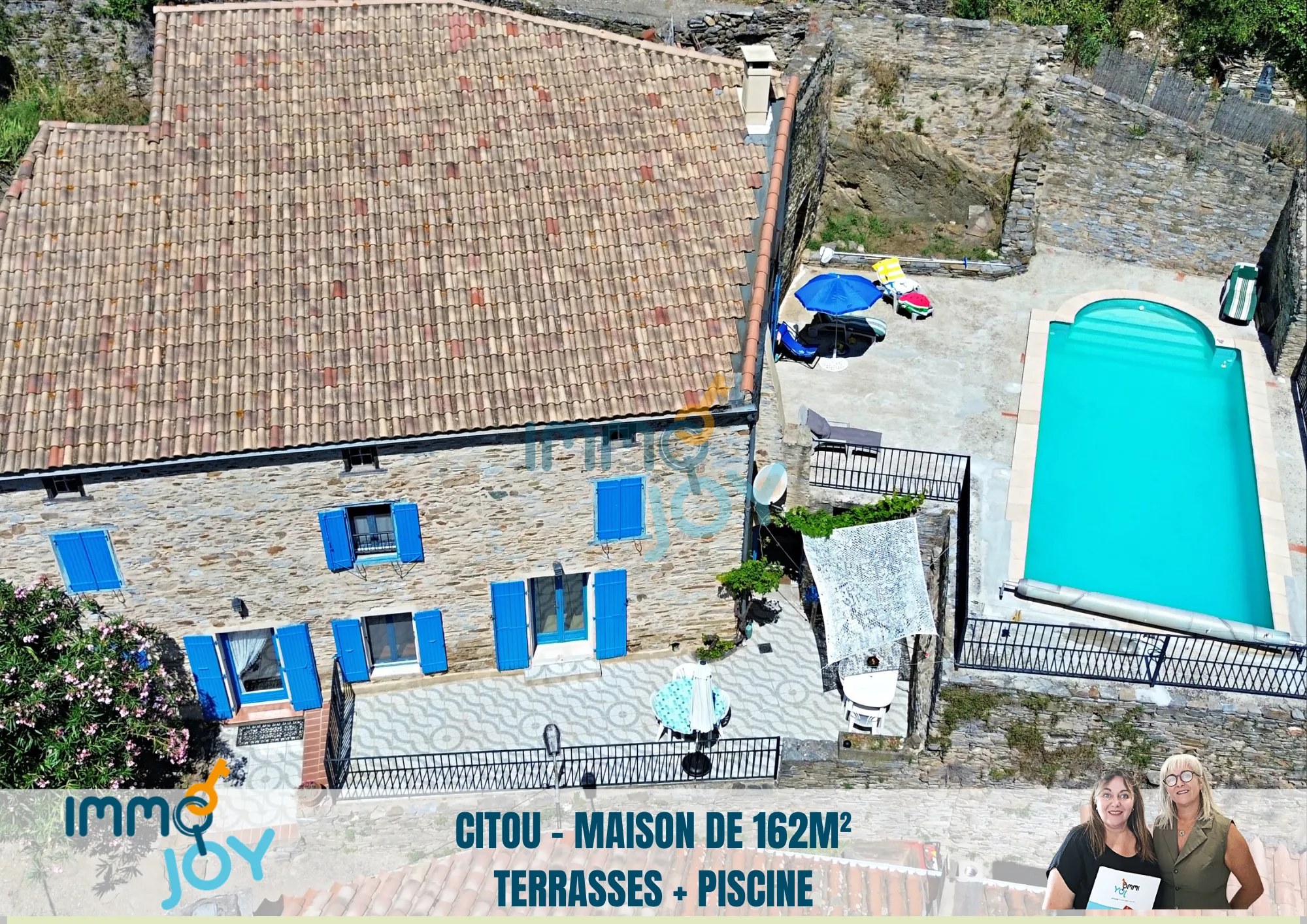 Belle maison en pierre à Citou avec piscine 