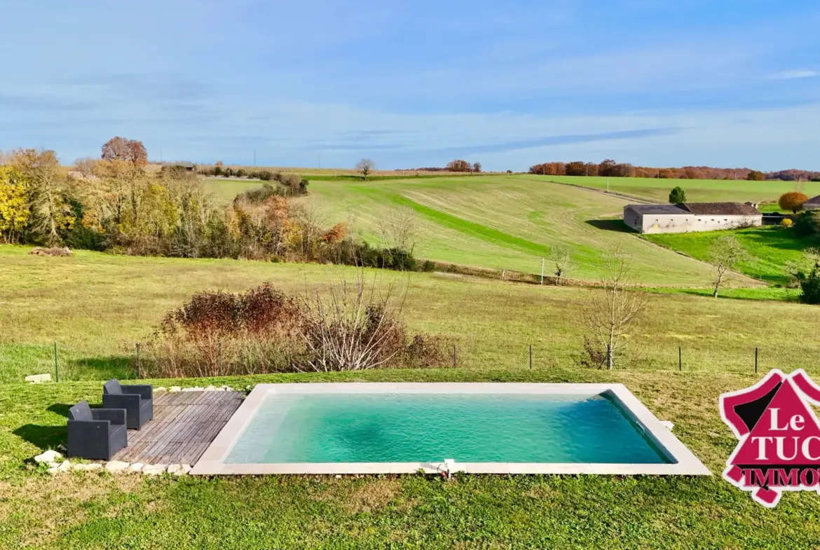 Maison contemporaine avec piscine chauffée à Massoules 