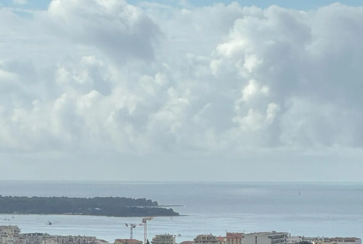 T3 Dernier Étage Rénové à Le Cannet avec Vue Mer et Piscine 