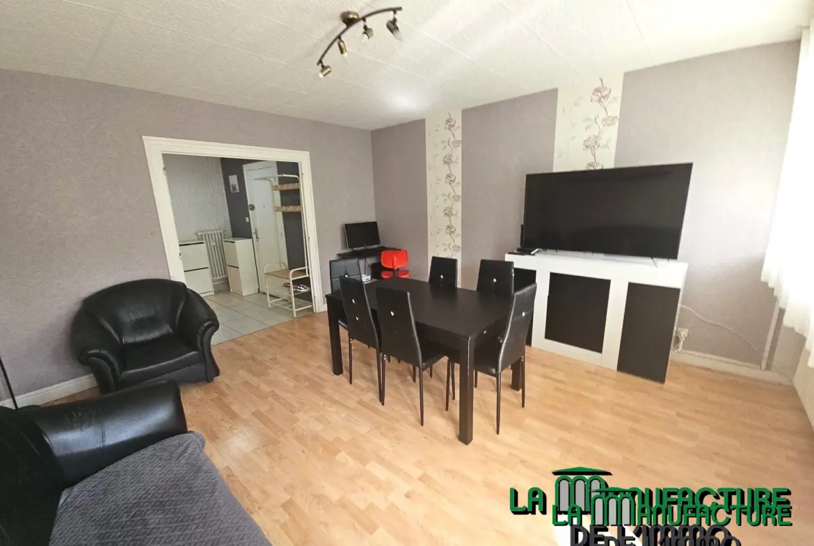 À vendre : Appartement F3 traversant avec garage à Saint-Étienne 