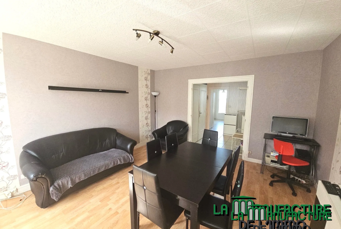 À vendre : Appartement F3 traversant avec garage à Saint-Étienne 