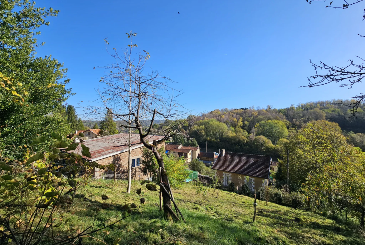 Charmante maison d'habitation à vendre avec grand terrain arboré de 9330 m² à Aubin 