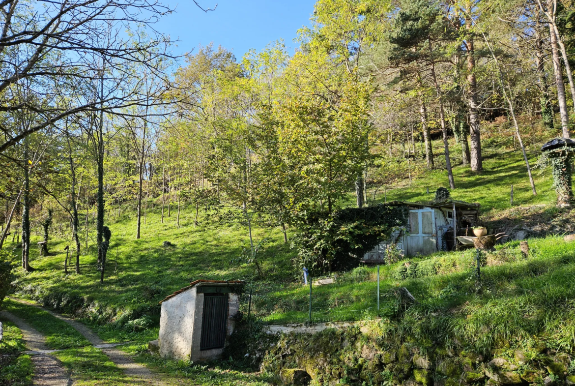 Charmante maison d'habitation à vendre avec grand terrain arboré de 9330 m² à Aubin 