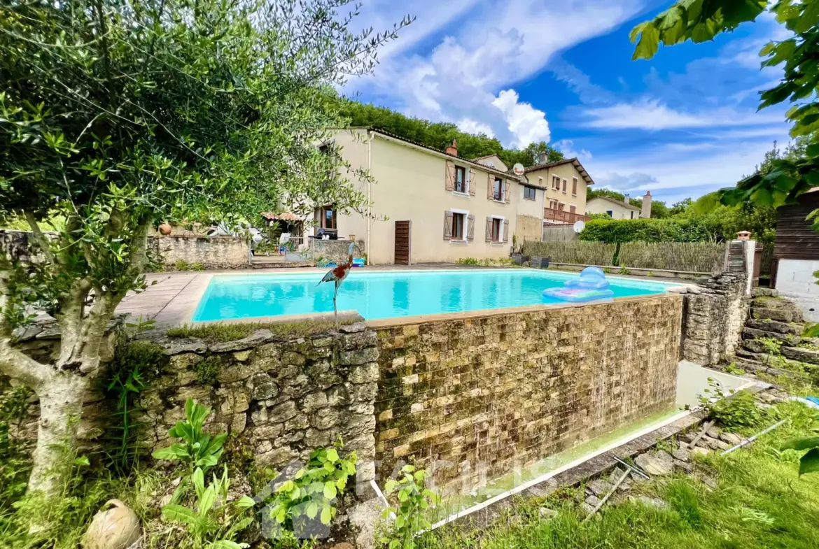 Maison en pierres avec piscine à débordement à Iteuil (86240) 