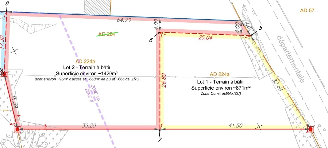 Terrain à bâtir de 1420 m² à Mirebeau-sur-Bèze (21310) 