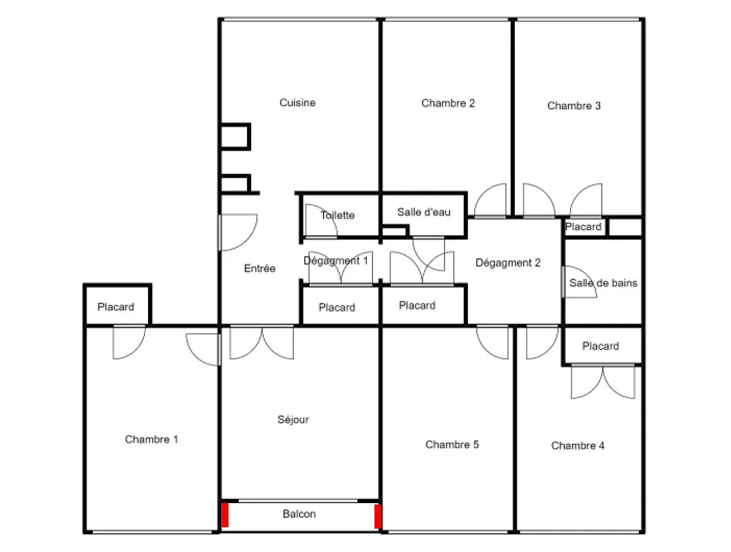 Appartement 5 pièces à Pontoise - Résidence des Hauts de Marcouville 