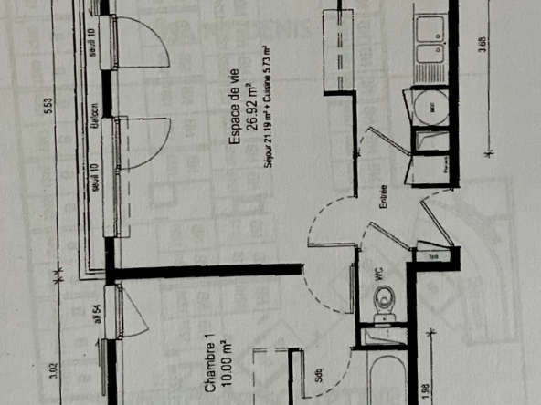 À Vendre Appartement T2 43,11 m² à Saint-Denis, Pleyel