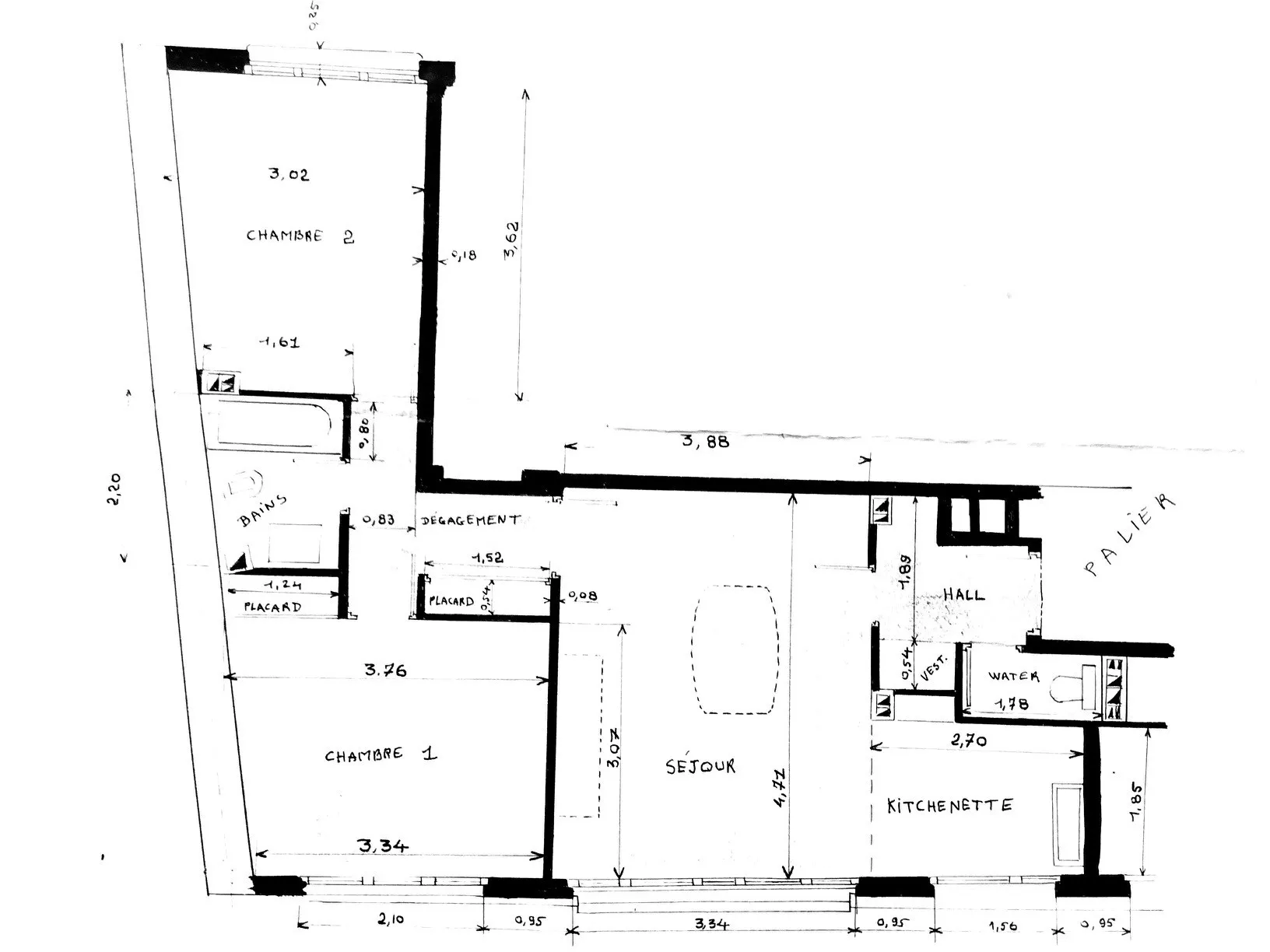 Appartement de 3 pièces lumineux à vendre à Villejuif 