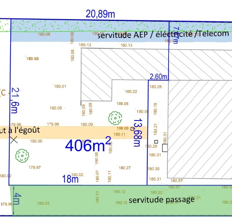 Maison de plain-pied à rénover à Daux, 3 pièces sur 406 m² 