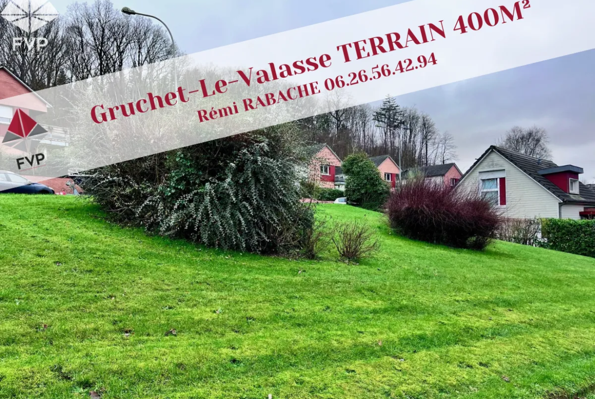 A vendre : Terrain à bâtir de 400 m² à Gruchet-le-Valasse 