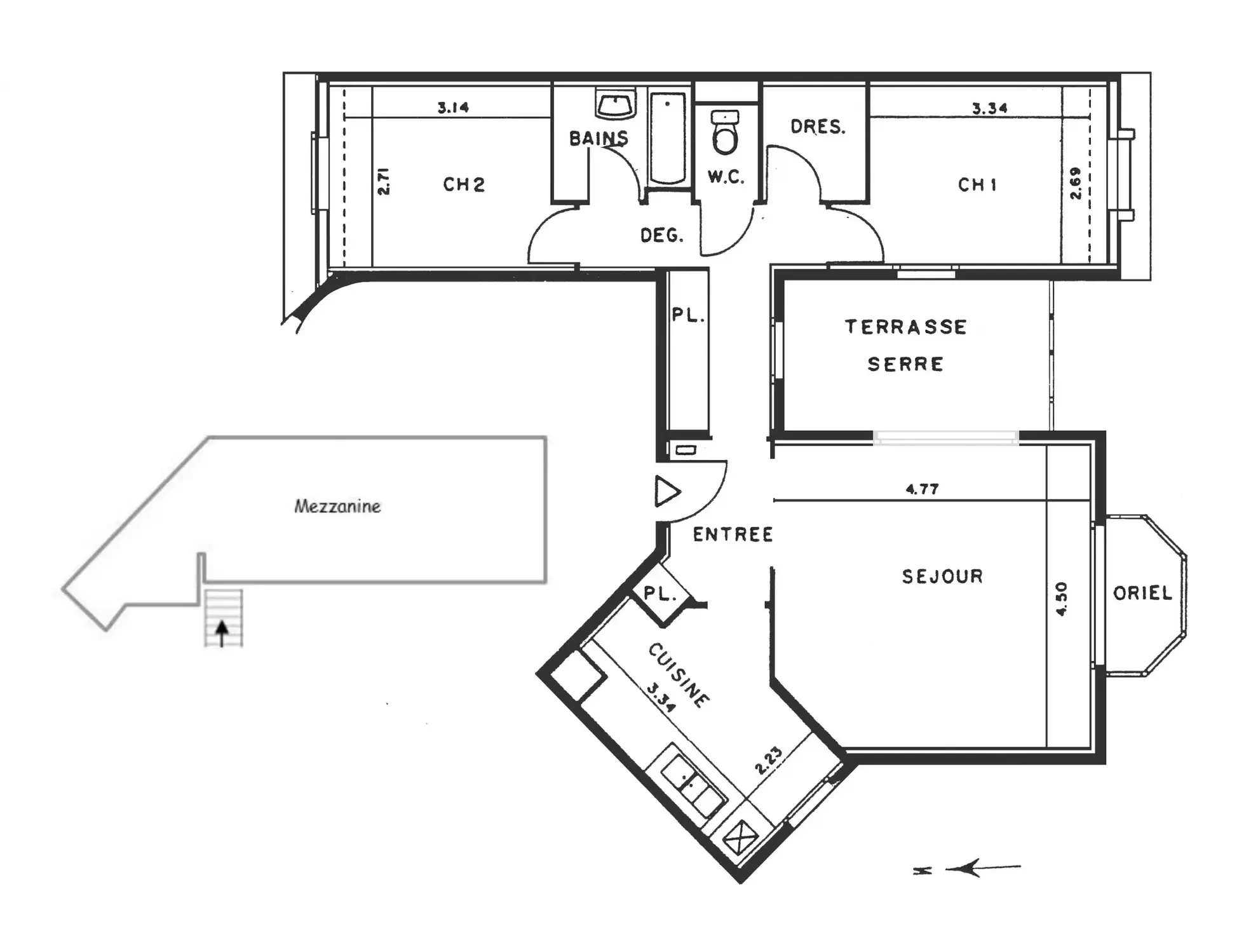 Appartement atypique 3/4 pièces à Creteil avec jardin d'hiver 