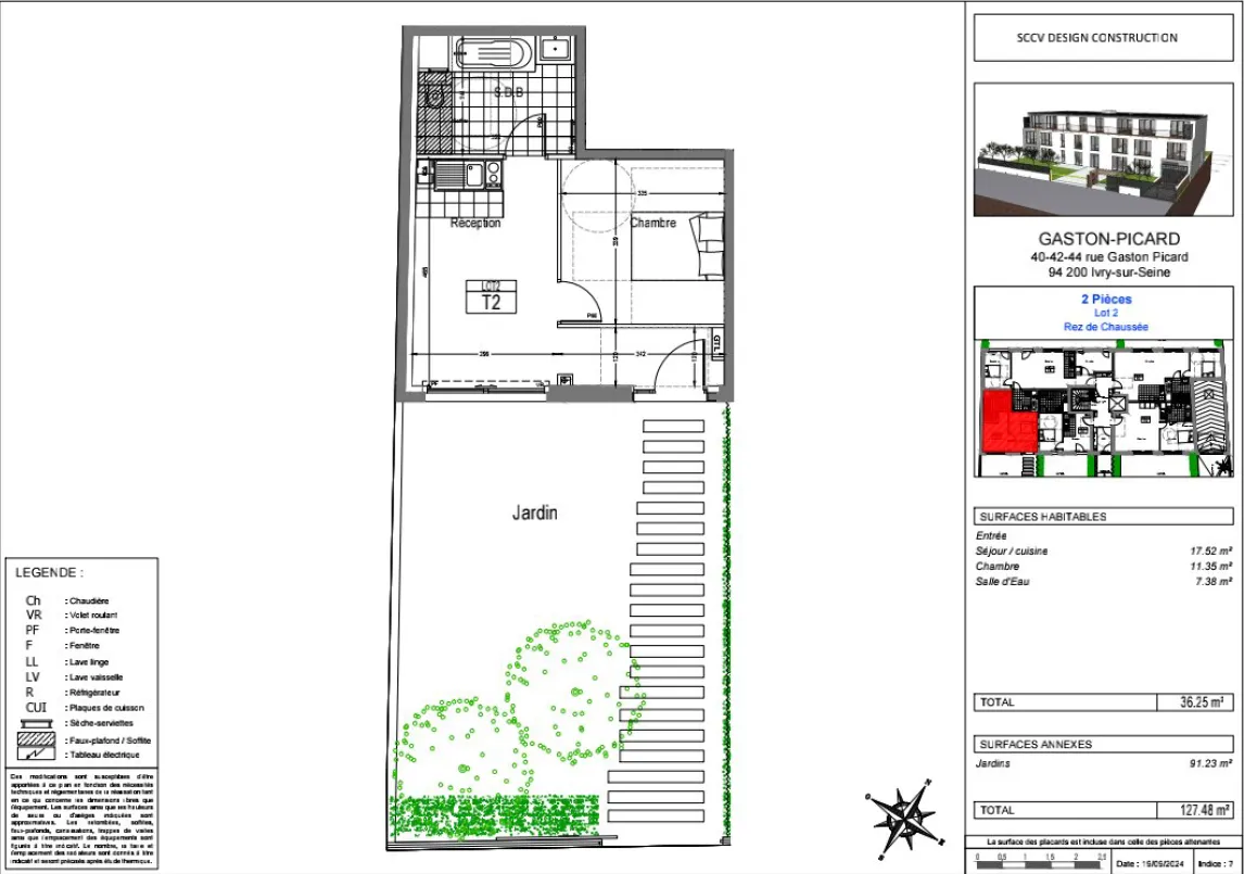 2 pièces avec jardin privatif à Ivry-sur-Seine 