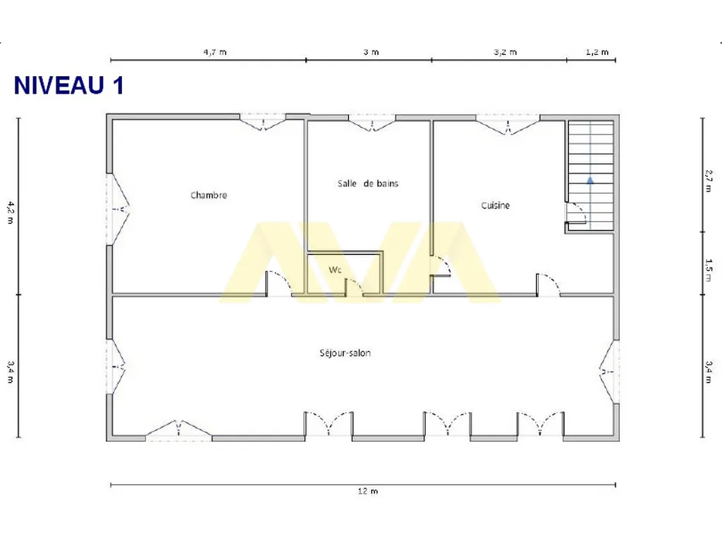 Maison entre Navarrenx et Orthez avec terrain de 2300 m² 