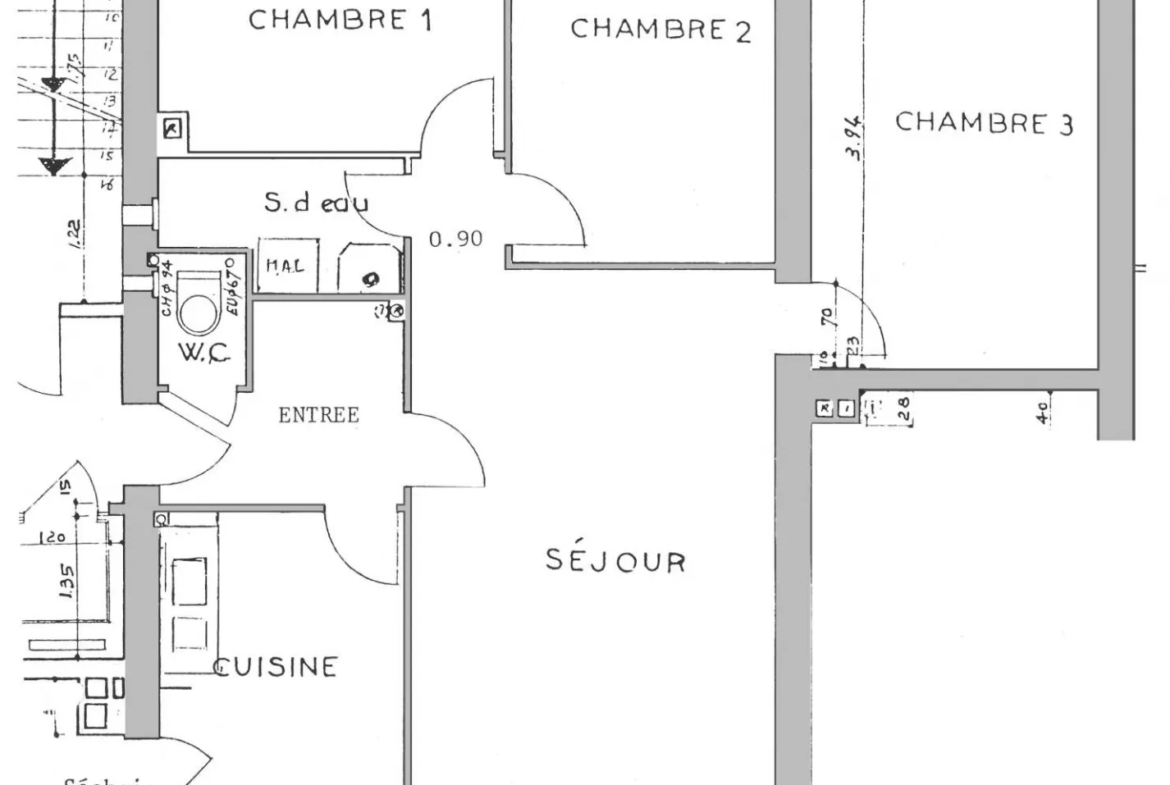 F4 à vendre à Creteil - Bon rapport qualité/prix avec rénovation à prévoir 