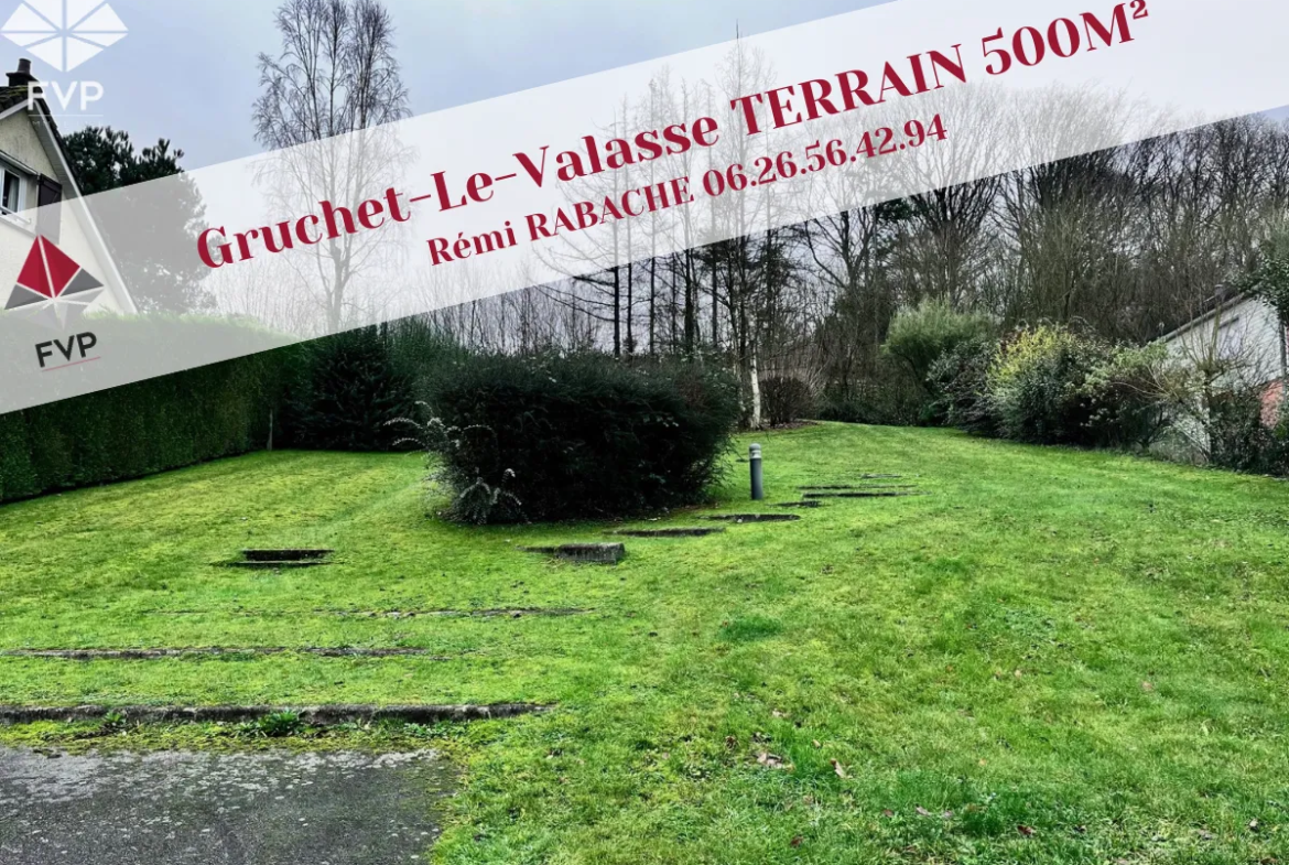 Terrain constructible de 500 m² à vendre à Gruchet-le-Valasse 