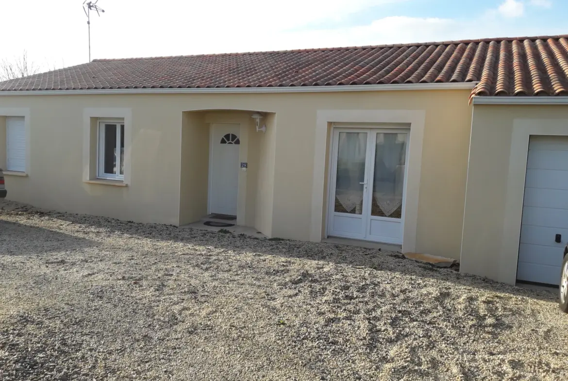 À vendre : agréable maison de plain-pied à Saint Aubin la Plaine 