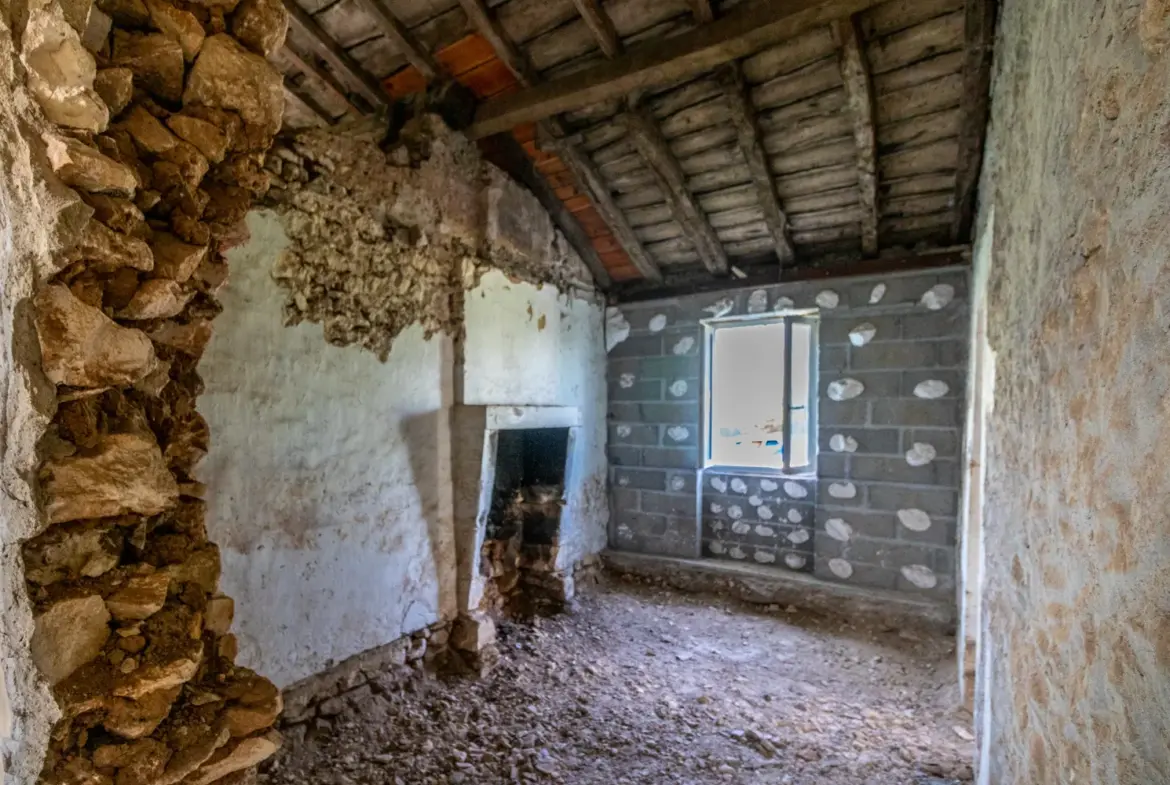 Maison charentaise à rénover avec grand terrain à Port d'Envaux 