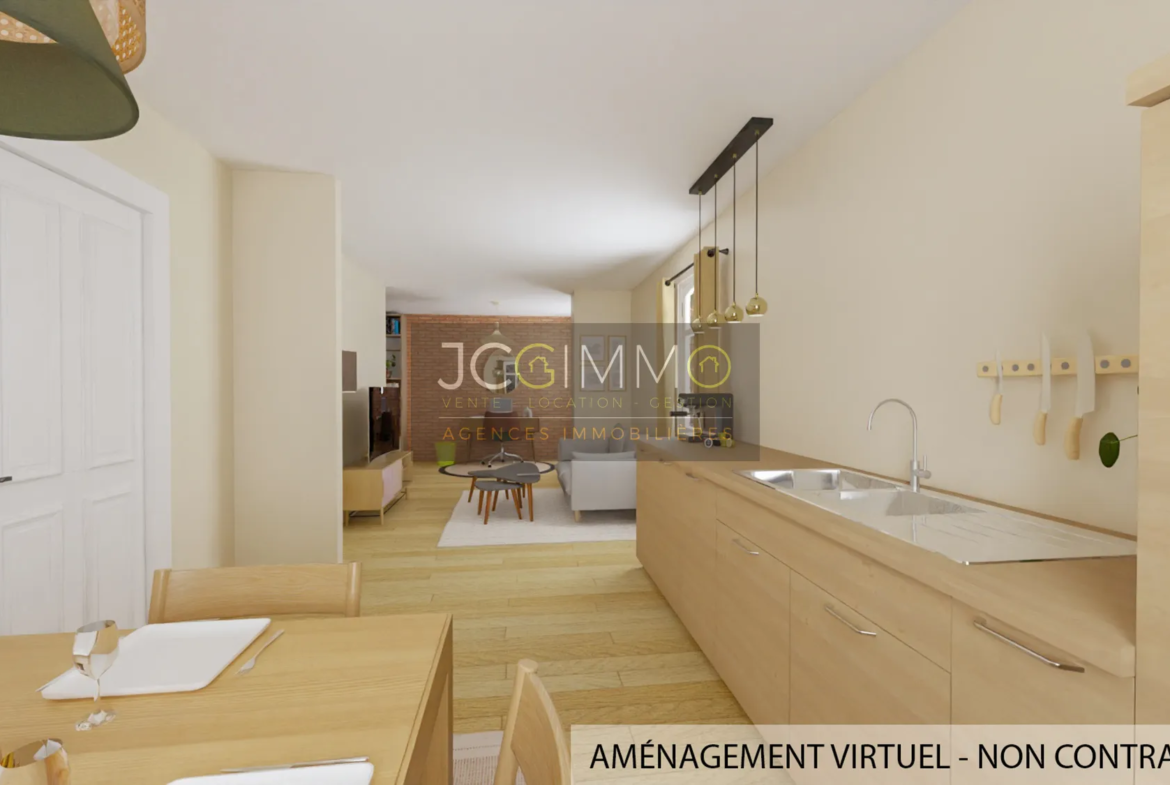 À vendre : Grand appartement T2 à rénover au centre-ville de Sollies Pont 