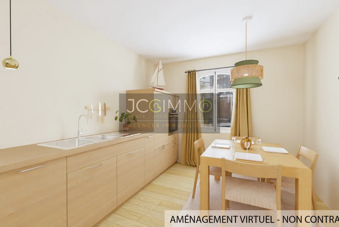 À vendre : Grand appartement T2 à rénover au centre-ville de Sollies Pont 