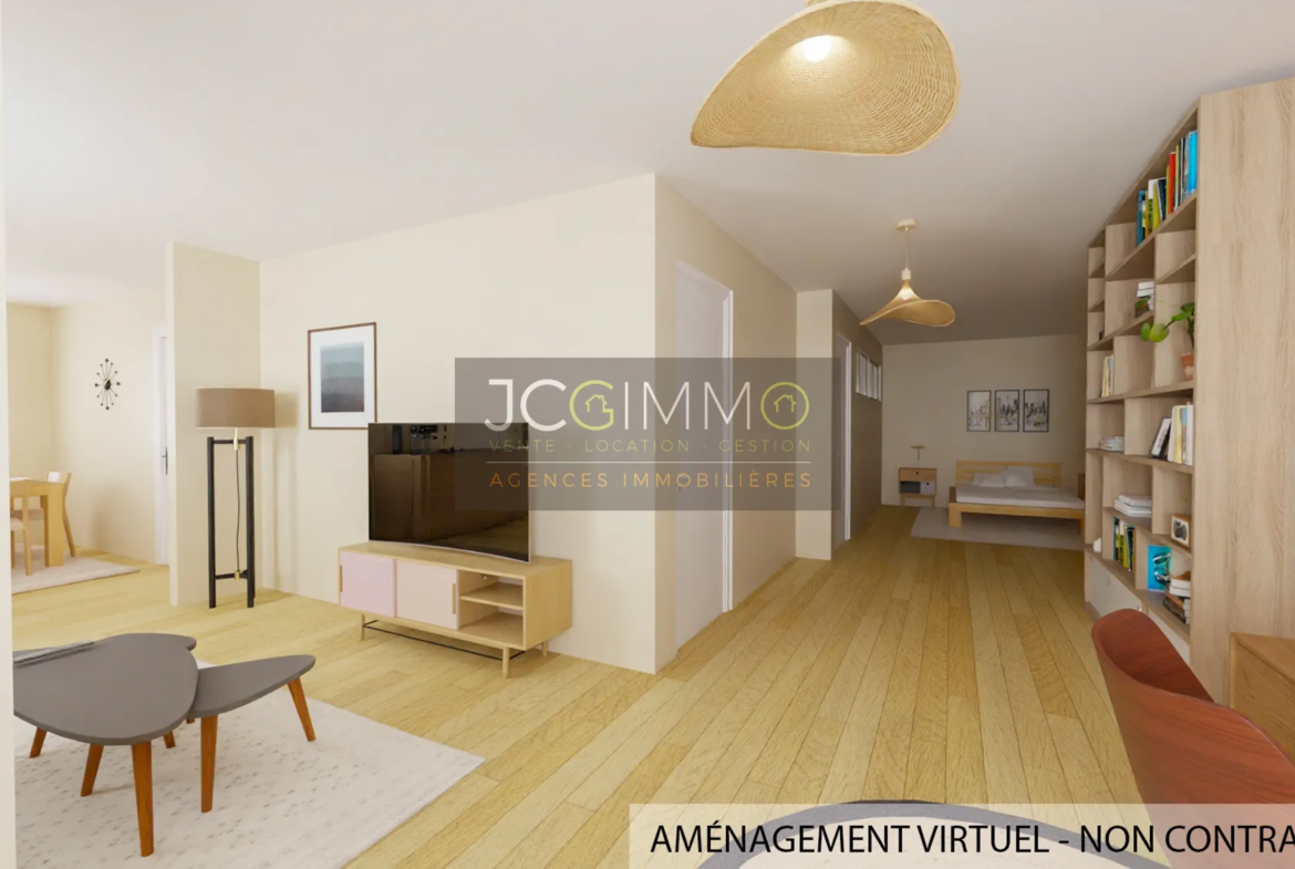 À vendre : Grand appartement T2 à rénover au centre-ville de Sollies Pont 