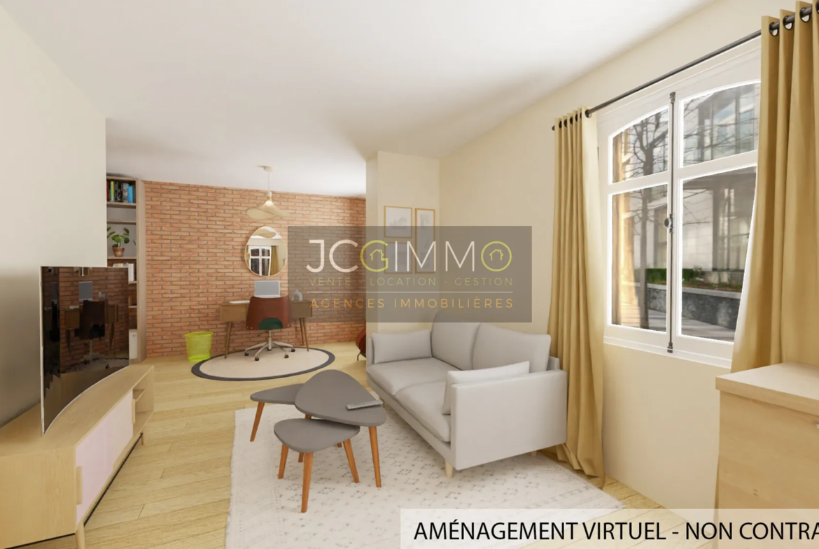 À vendre : Grand appartement T2 à rénover au centre-ville de Sollies Pont 