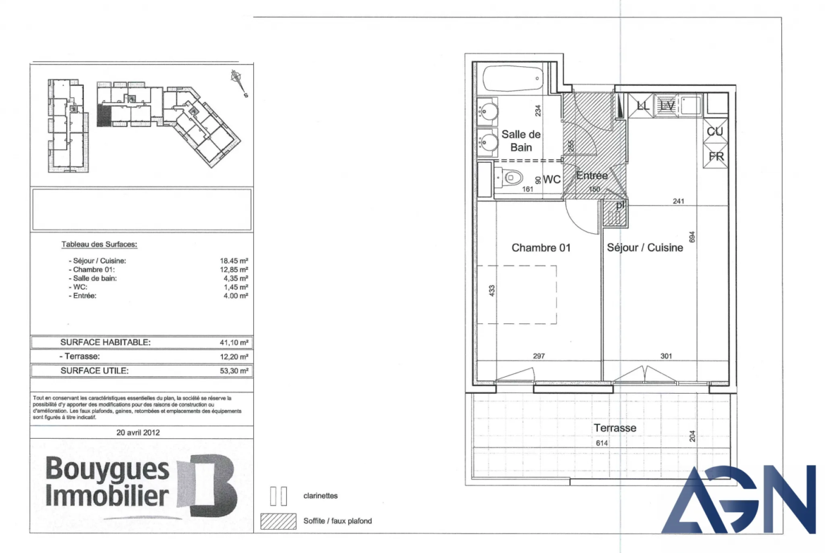 À vendre : Appartement T2 de 41,1 m² à Juvignac avec terrasse et parking 