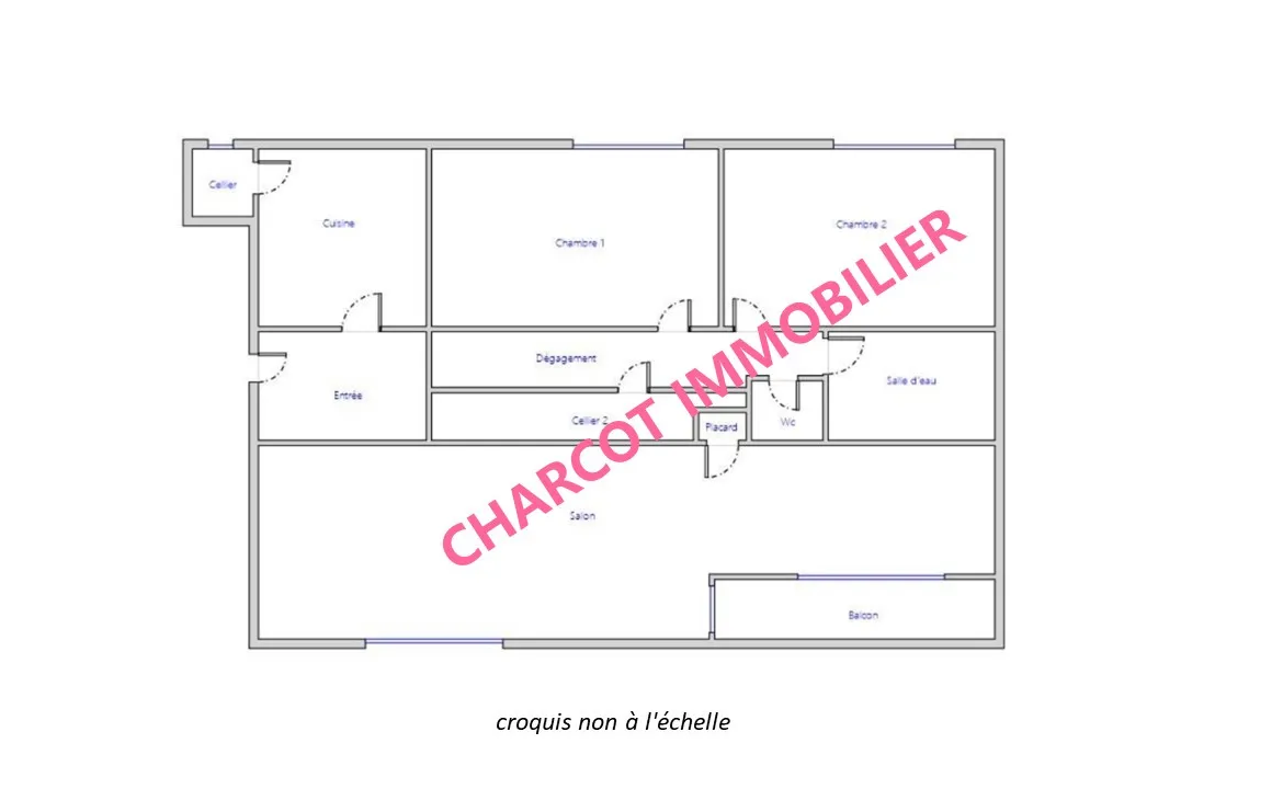 À vendre : Appartement T4 avec balcon, cave et garage à Sainte Foy-lès-Lyon 