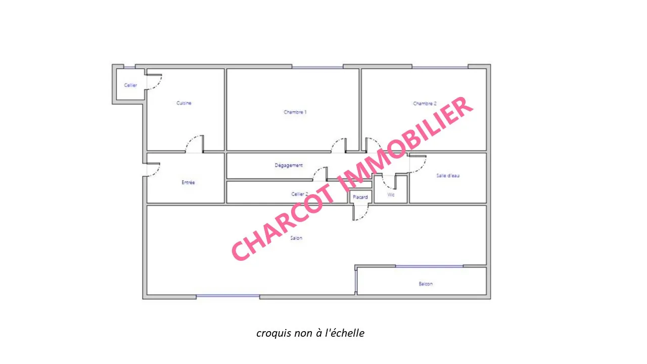 À vendre : Appartement T4 avec balcon, cave et garage à Sainte Foy-lès-Lyon 