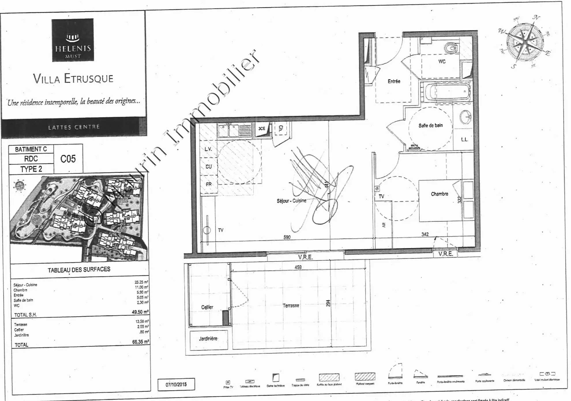 Lattes - Appartement T2 de 50m² avec Terrasse et 2 Parkings 