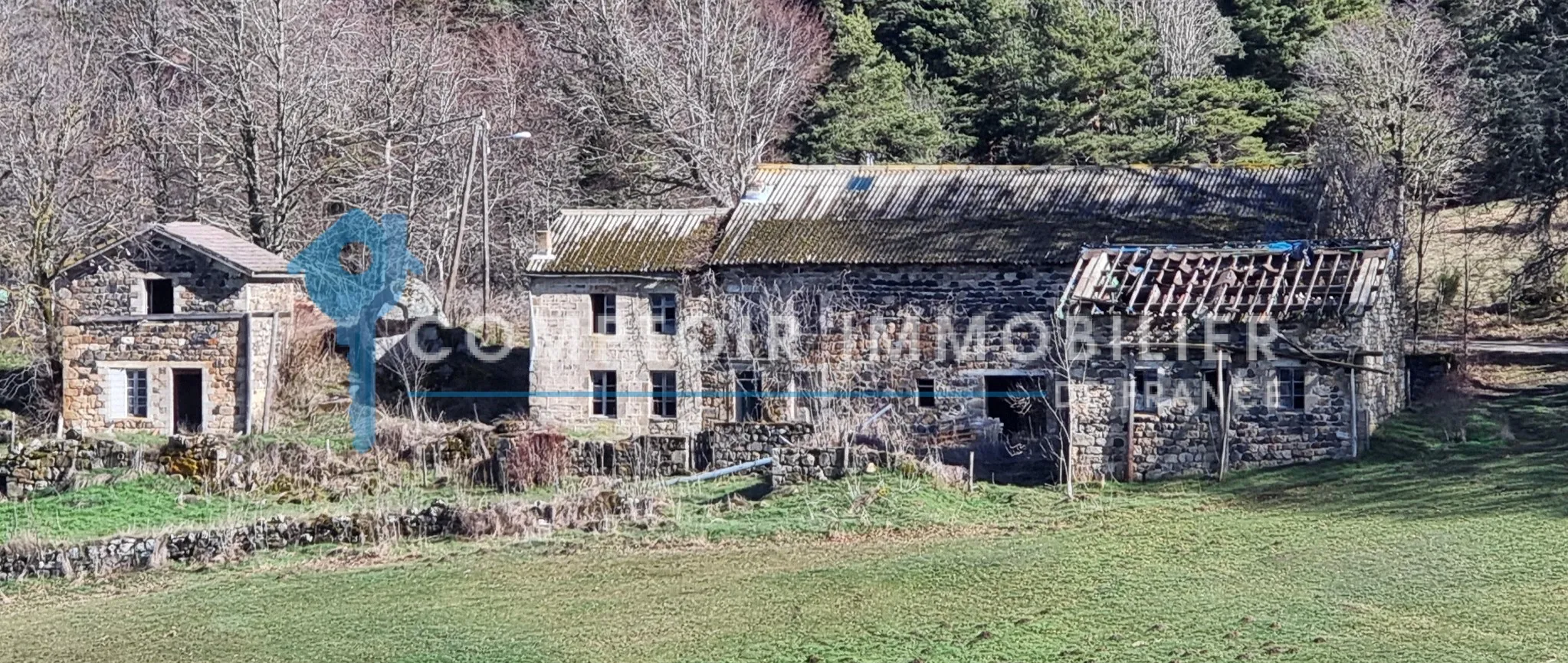 À vendre : Ferme de 300 m² sur 29 ha au Lac d'Issarles 