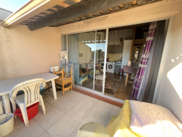 Studio mezzanine avec terrasse et parking privatif au Cap d'Agde