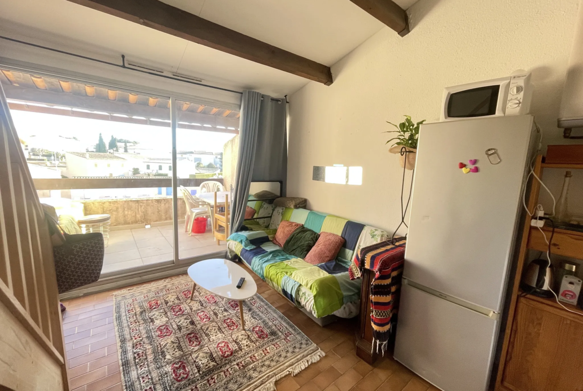 Studio mezzanine avec terrasse et parking privatif au Cap d'Agde 