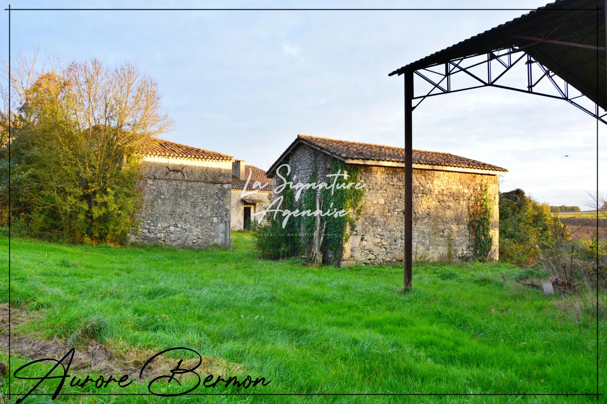 Ensemble immobilier de trois bâtiments à Moncrabeau 